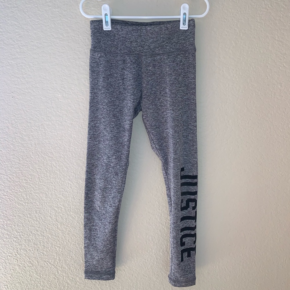 Heather grey Justice leggings.